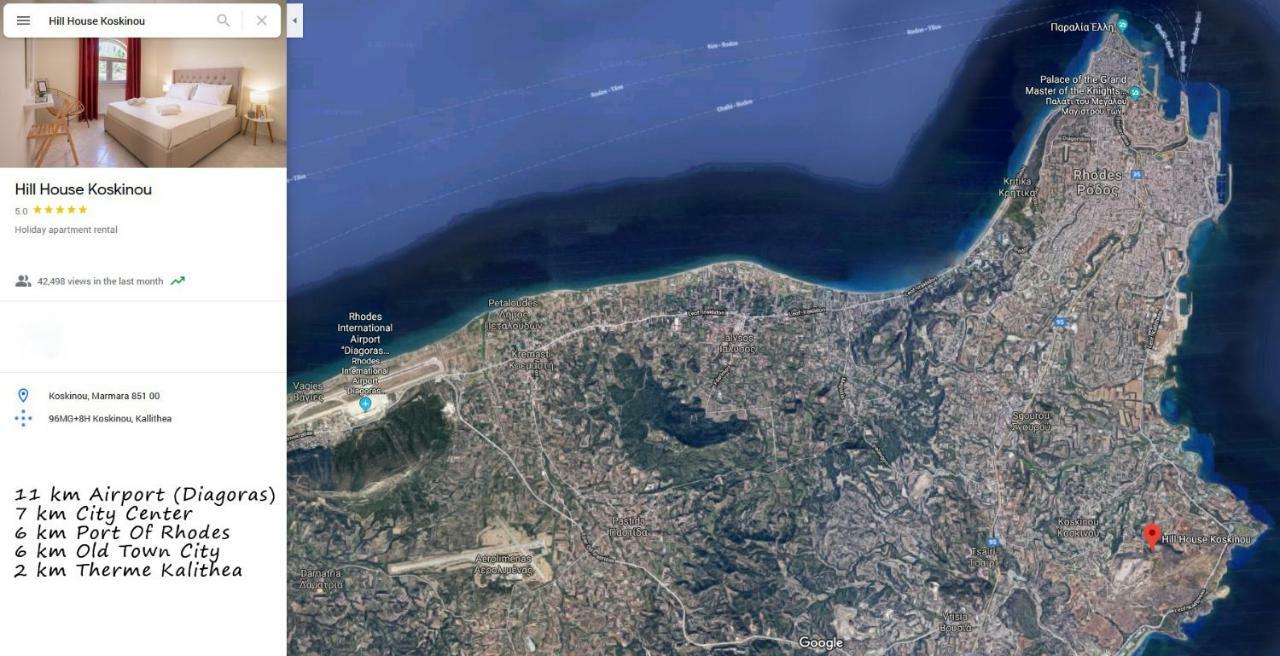 Hill House Koskinou, Rhodes Apartment Koskinou  ภายนอก รูปภาพ